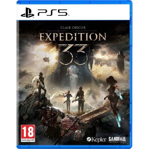 Na obrazku widać pudełko gry Clair Obscur: Expedition 33 na konsole PS5.