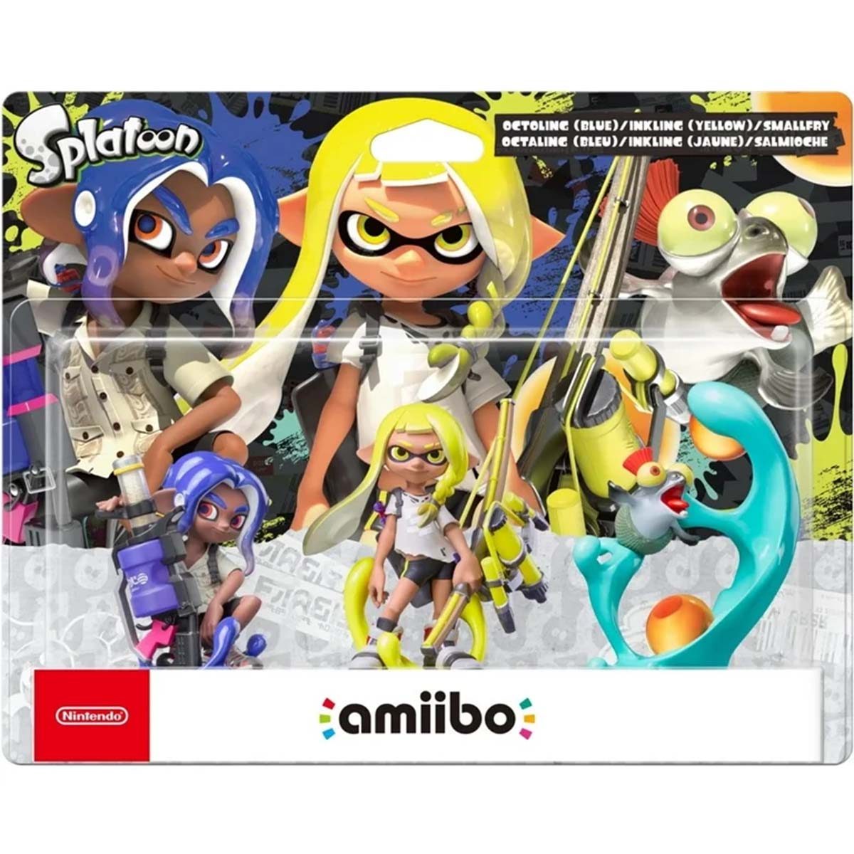 Nintendo Amiibo Splatoon 3 Figurki Octoling (Blue) Inkling (Yellow) Smallfry