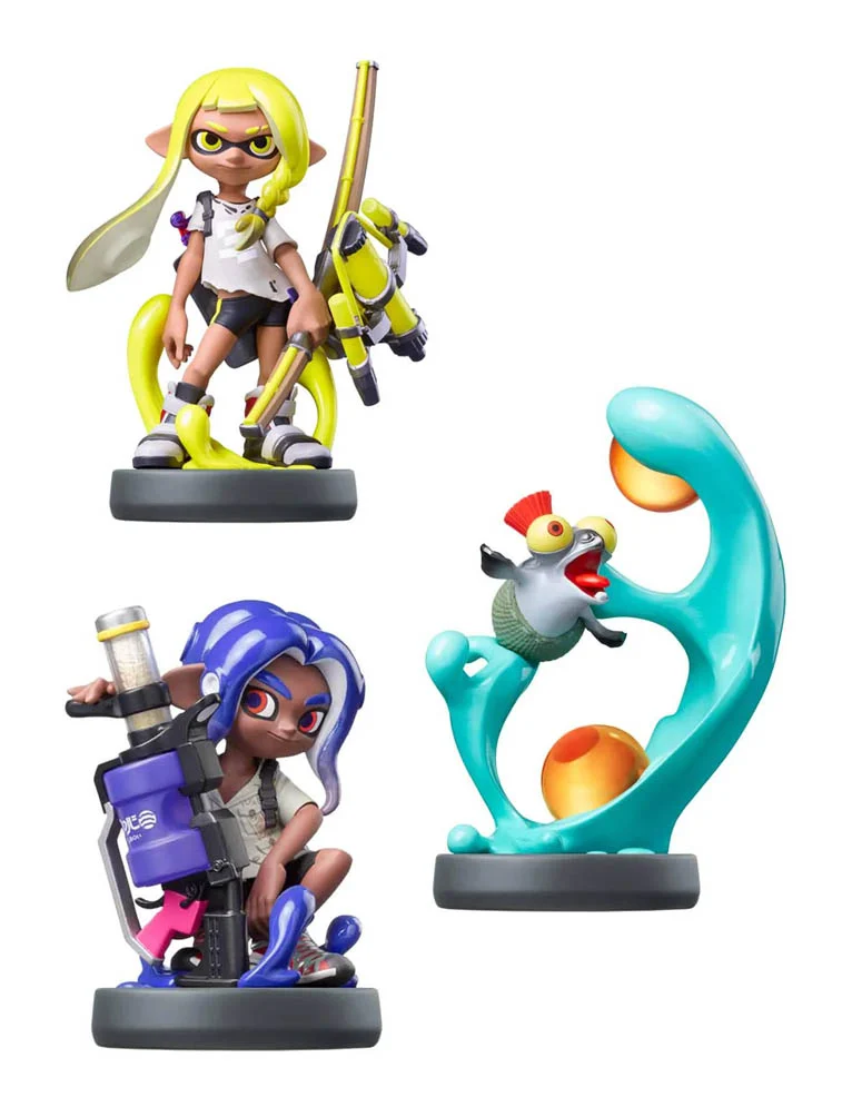 Amiibo splatoon 3 octoling blue inkling yellow smallfry