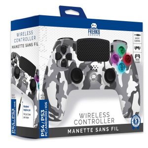 Trade Invaders Bezprzewodowy Kontroler White Camo (3.5mm jack slot) PS4 i Multi Device Freaks And Geeks