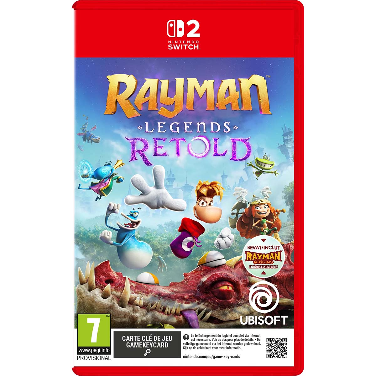 Switch 2 Rayman Legends Retold (Game Key Card)