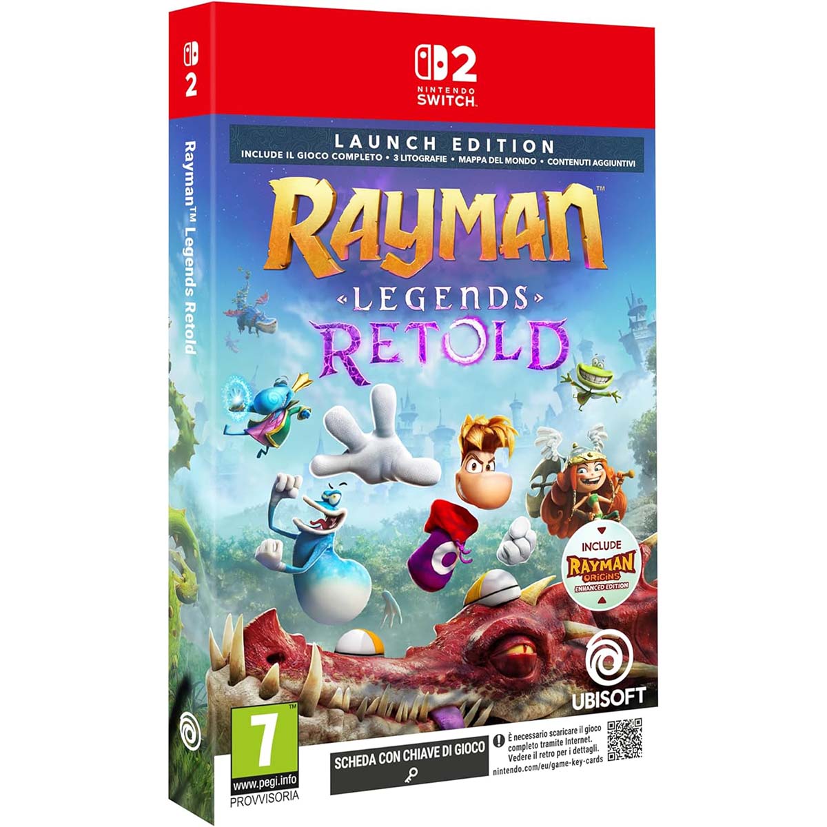 Switch 2 Rayman Legends Retold Launch Edition (Game Key Card)