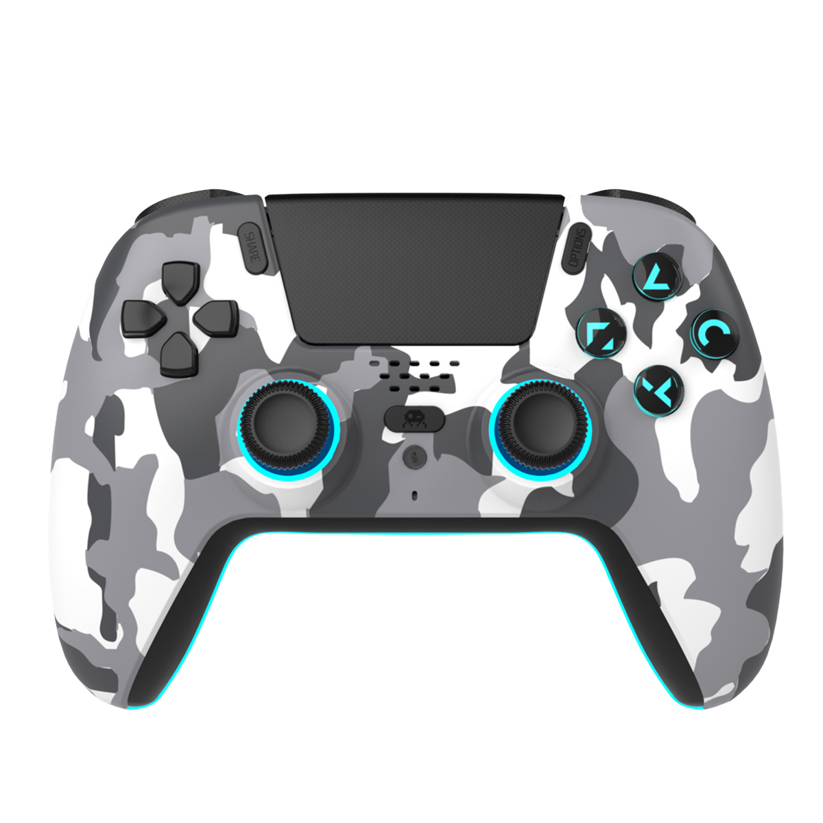Trade Invaders Bezprzewodowy LED Kontroler Gray moro PS5 i PC Freaks And Geeks